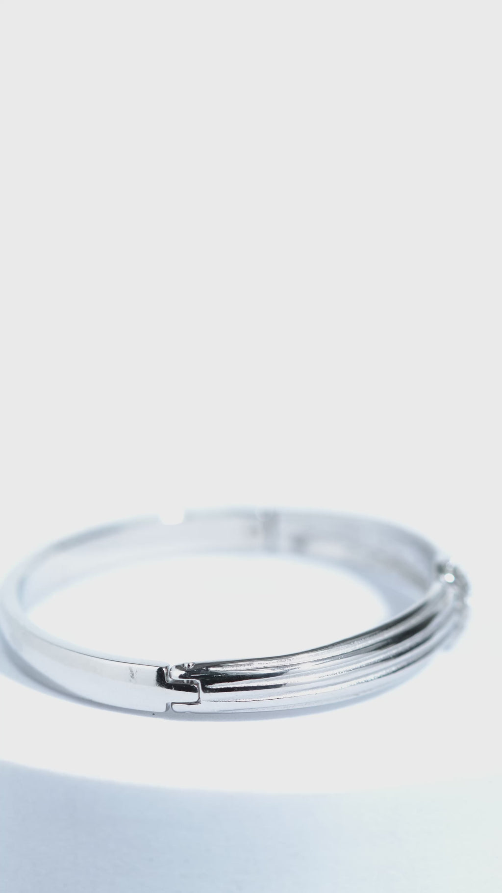 Luna Curve Stainless Steel Bangle Bracelet For Women