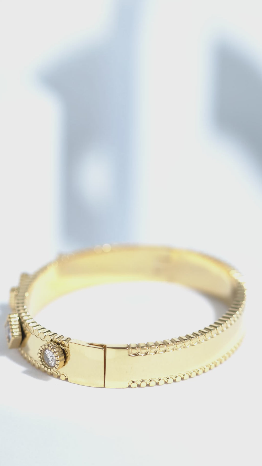 Dewdrop Band Stainless Steel Bangle Bracelet For Women