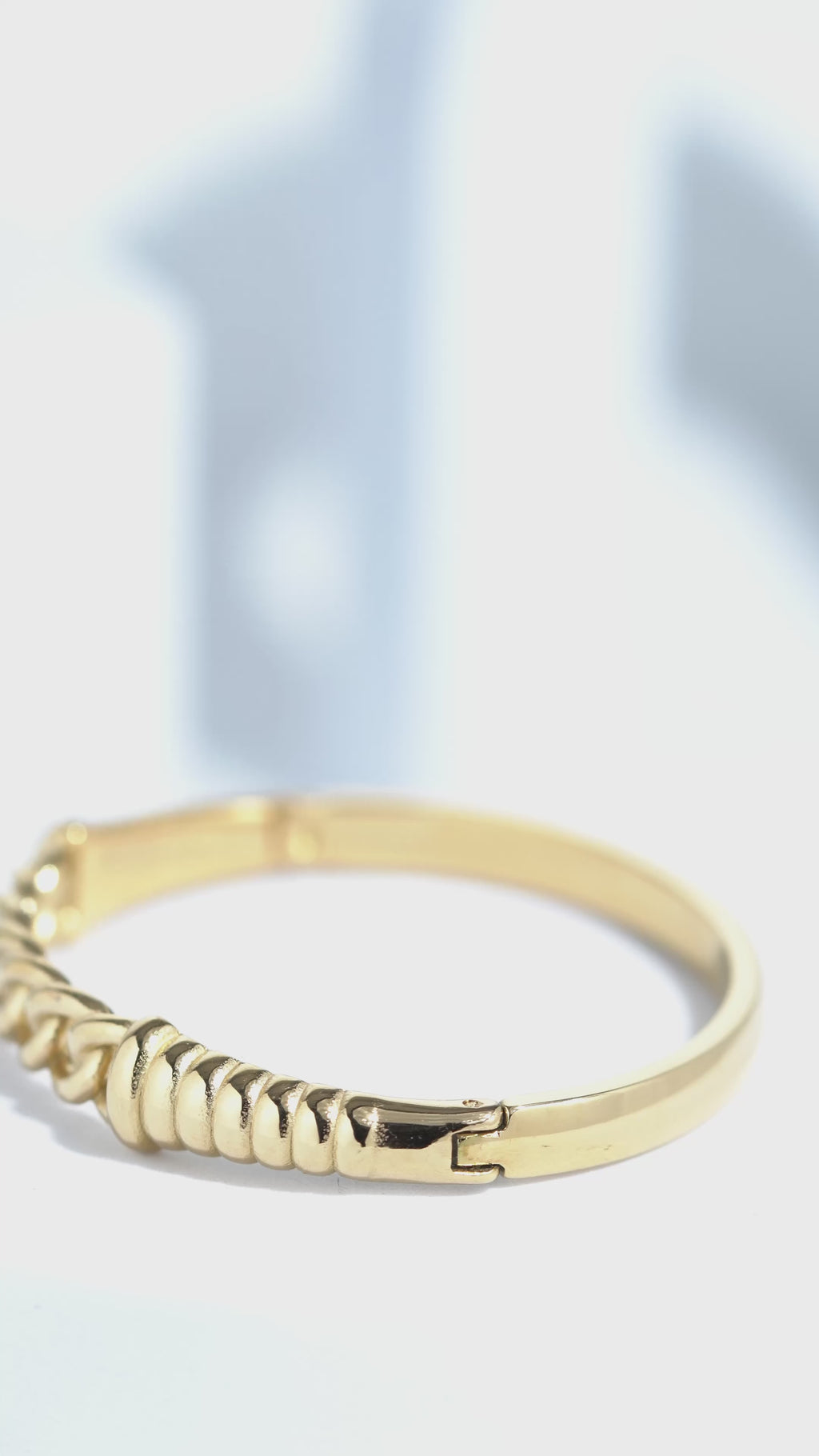 Noir Halo Stainless Steel Bangle Bracelet For Women