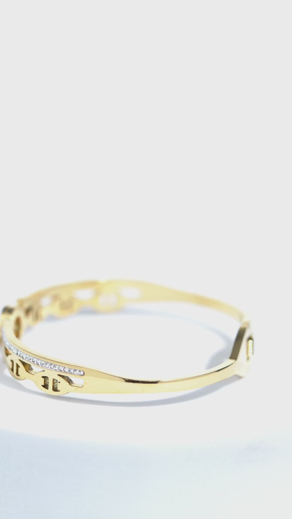 Sage Orbit Stainless Steel Bangle Bracelet For Women