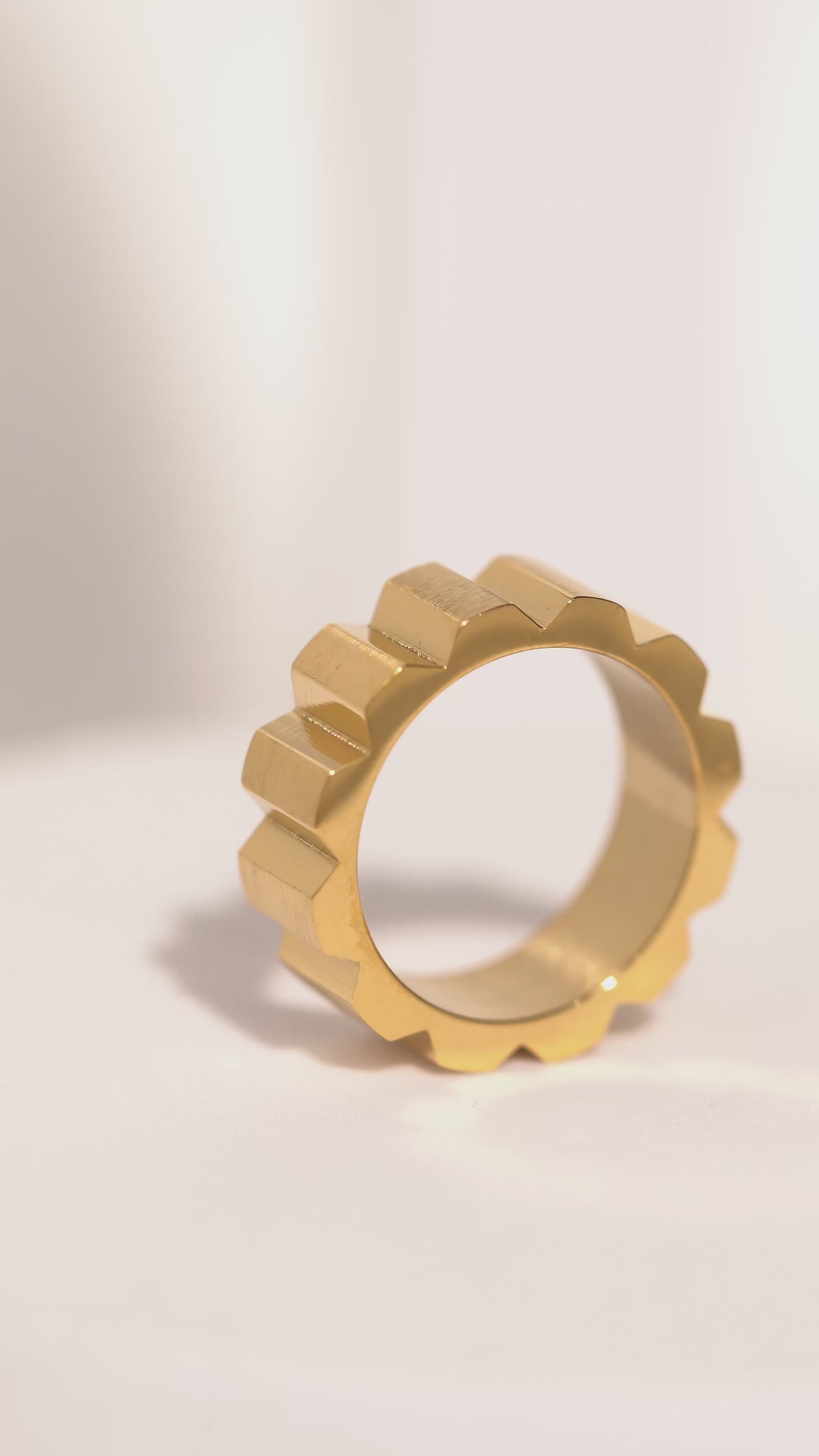 Gear Partten Stainless Steel Ring For Men
