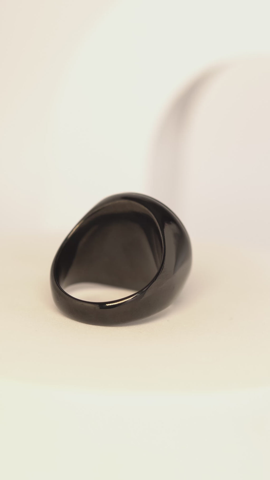 Premium Black Rainbow Finish Finger Ring For Men