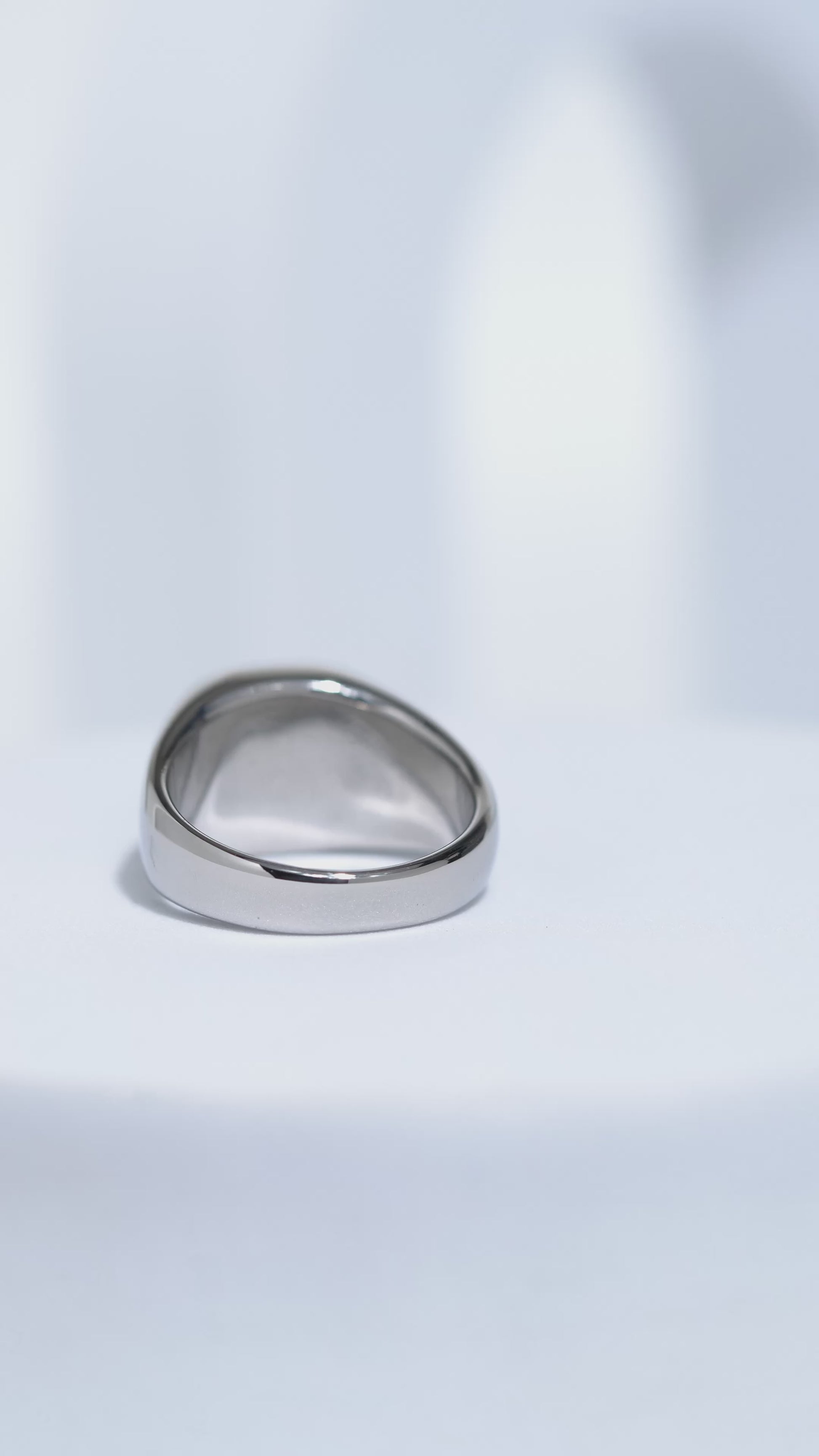 Black Diamond Silver Minimalistic Stainless Steel Ring For Men.