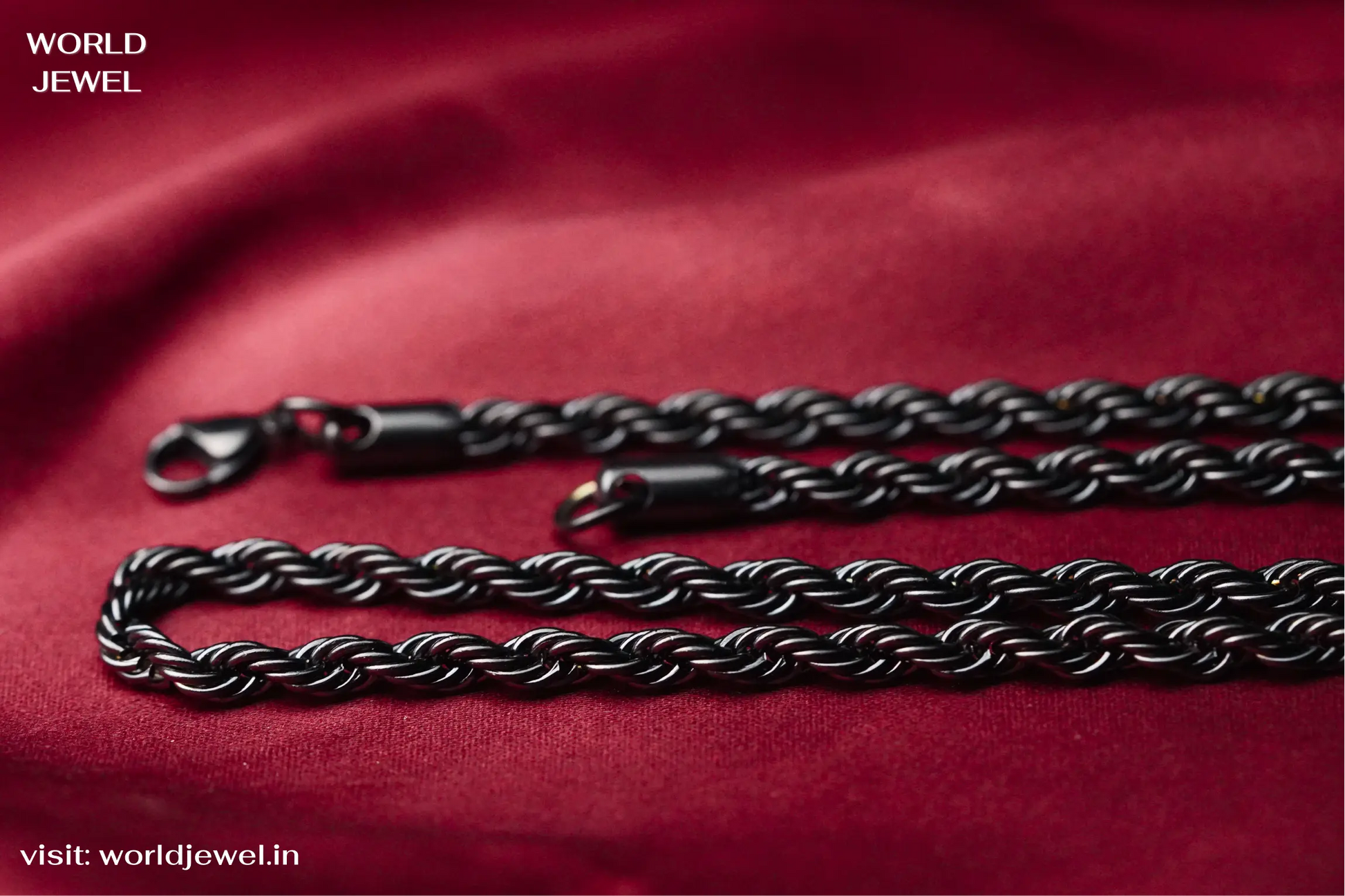 Rope chain | Stainless Steel chain for men's | 24inch | Anti-Tarnish. - worldjewel.in