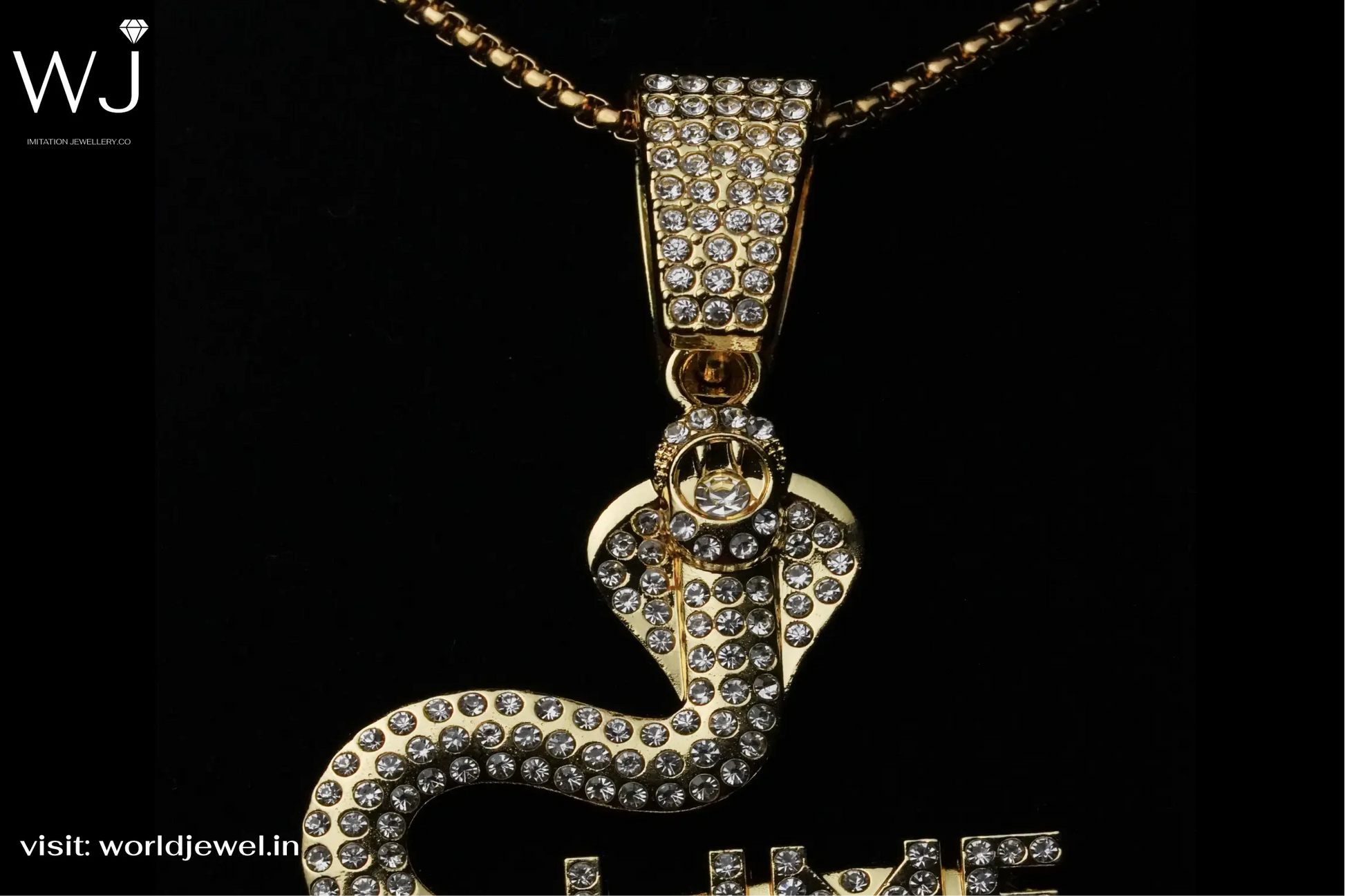 Snake |  Unisex Pendent  | Worldjewel.in - worldjewel.in