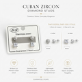 Dual Silhouette Zircon Set 2 Pair (4mm)