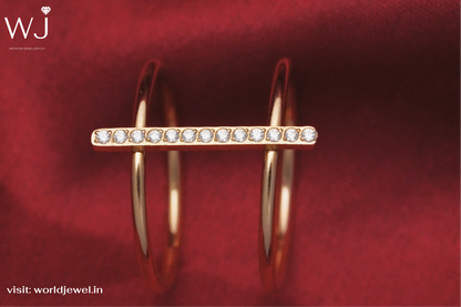 Double Ring | Stainless Steel | Ring's for Womans | Worldjewel.in - worldjewel.in