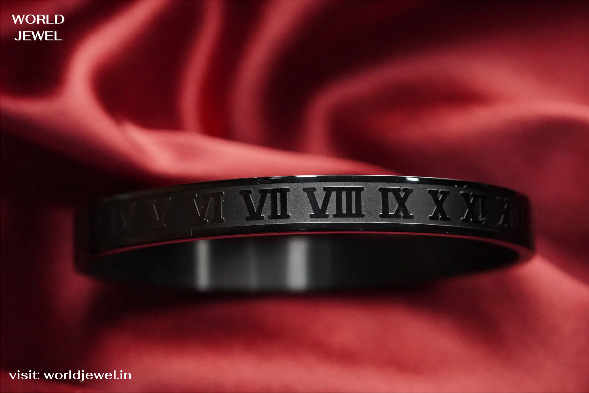 Roman Numeral kada | Stainless Steel bracelet for men's | Anti-Tarnish - worldjewel.in