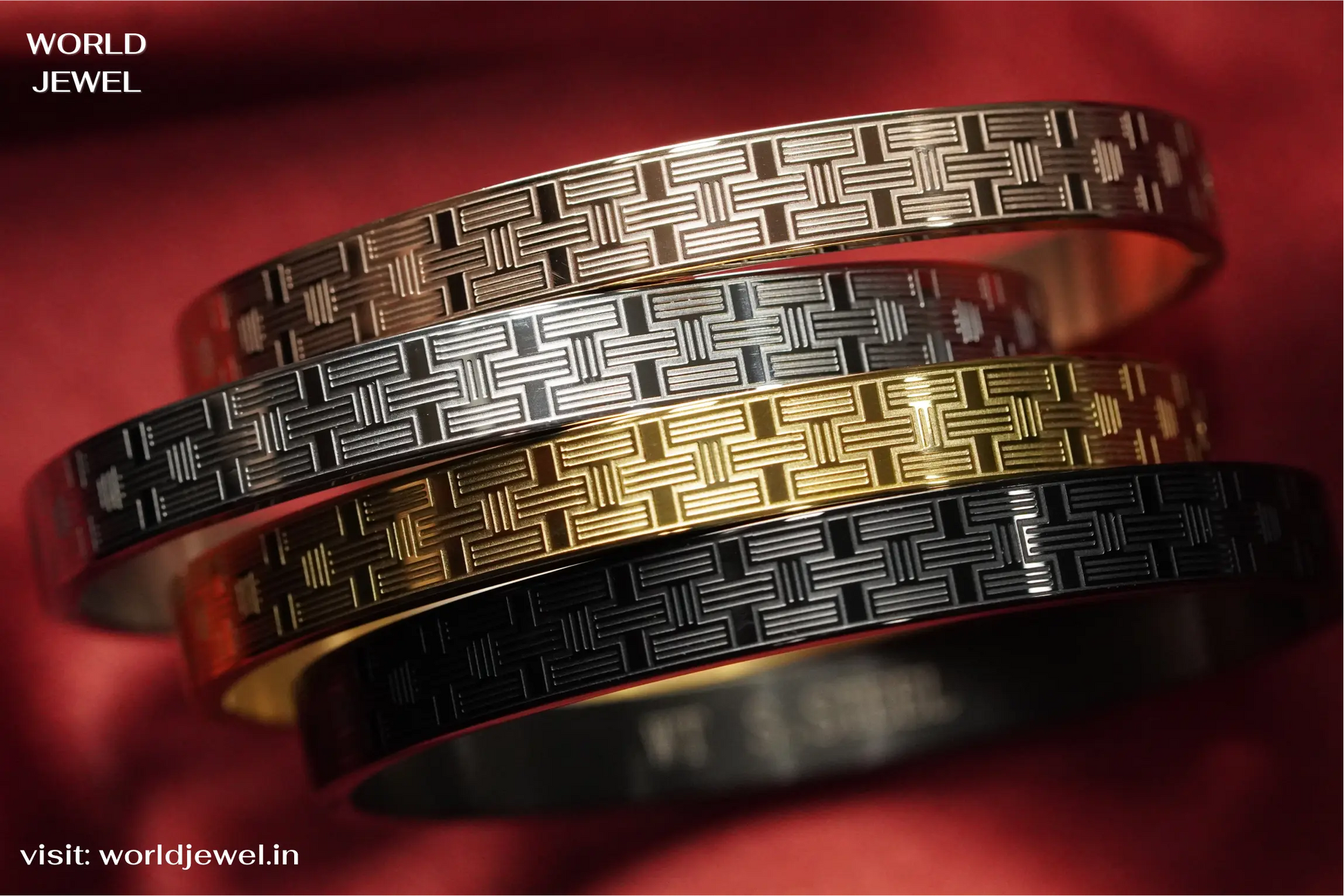 Labyrinth kada | Stainless Steel kada for men's | Anti-Tarnish | Worldjewel.in worldjewel.in