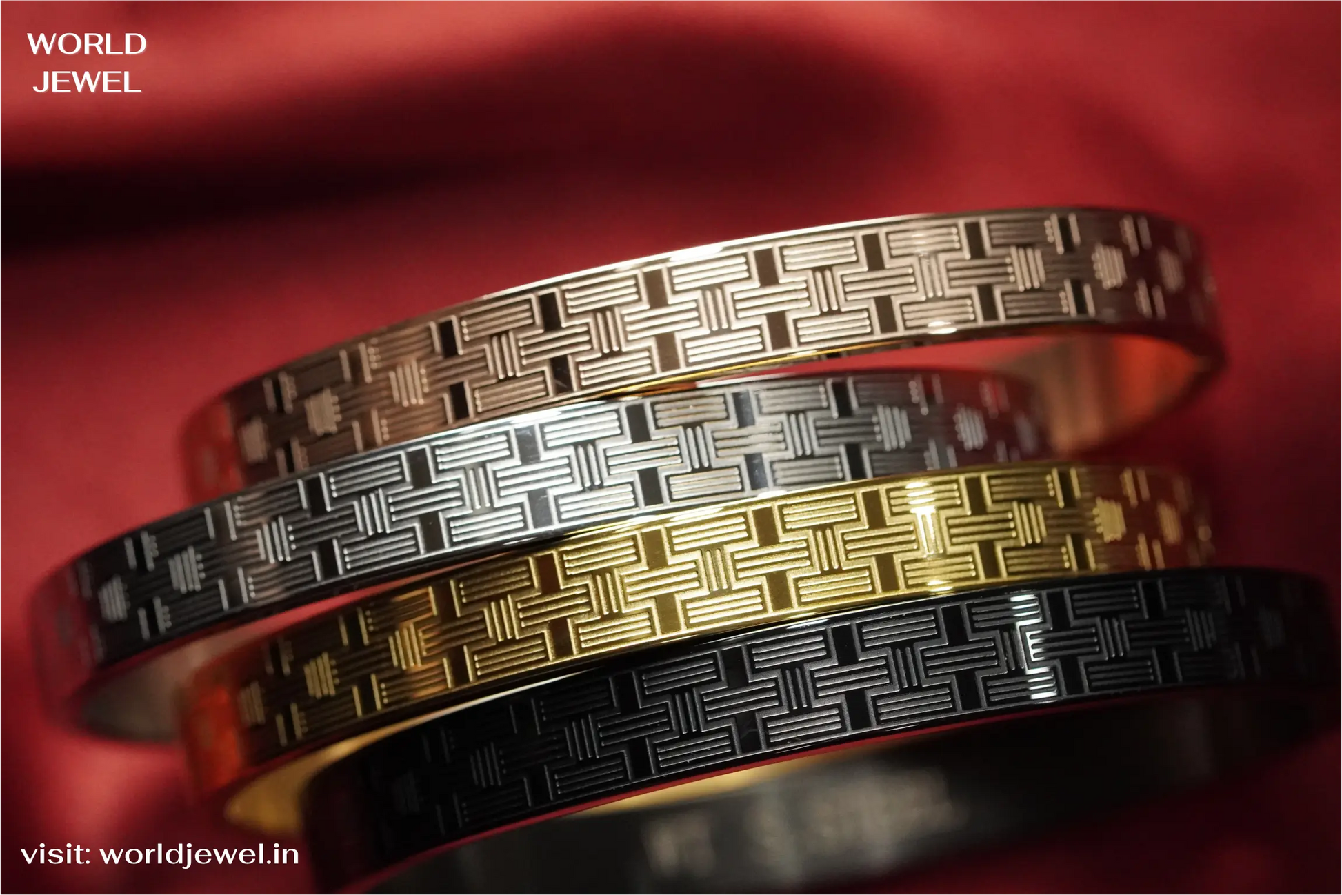 Labyrinth kada | Stainless Steel kada for men's | Anti-Tarnish | Worldjewel.in worldjewel.in
