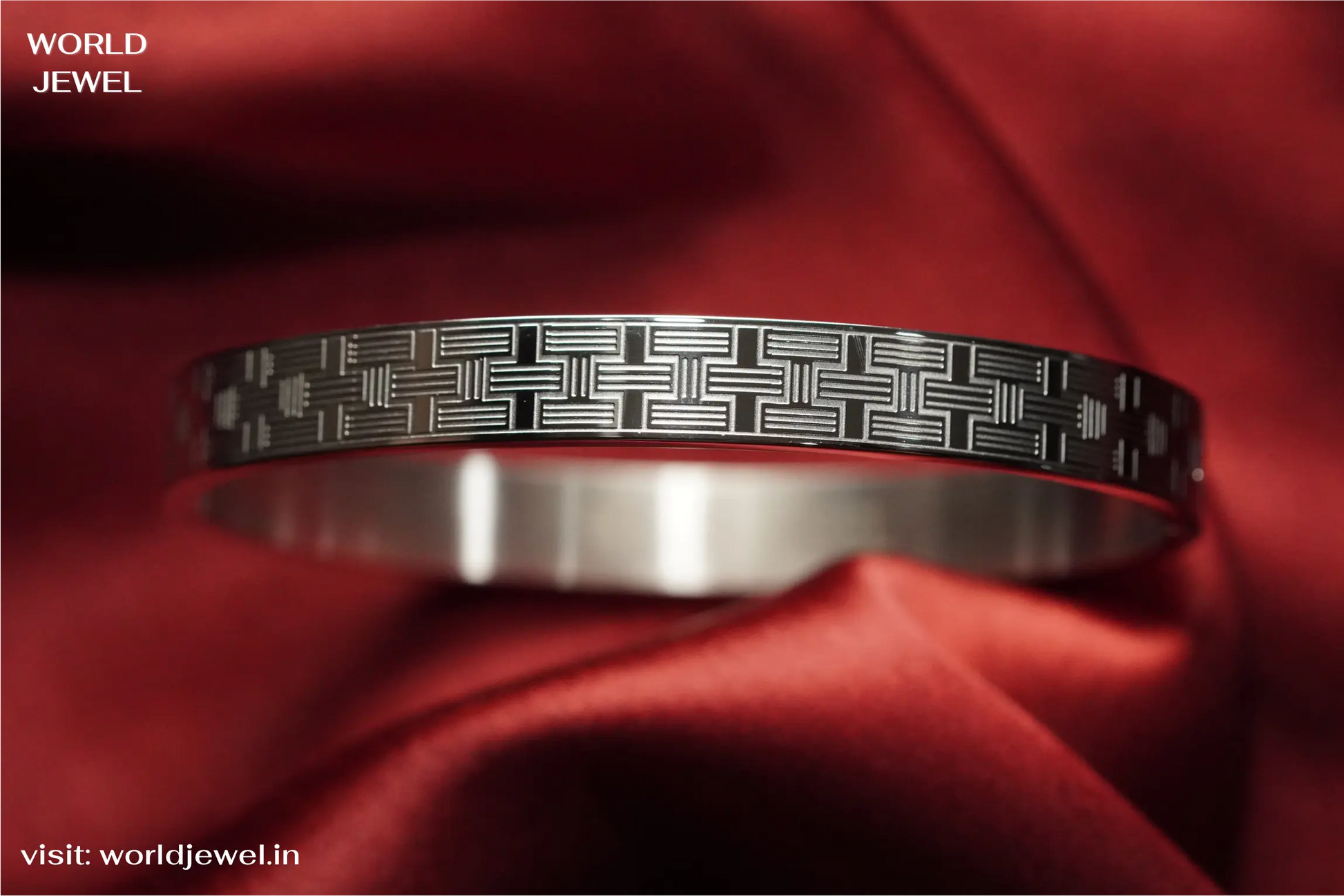 Labyrinth kada | Stainless Steel kada for men's | Anti-Tarnish | Worldjewel.in worldjewel.in